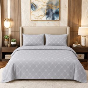 Luxury Grey Geometric Bedsheet