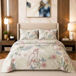 Vintage Floral Birds Bedsheet