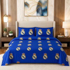 Real Madrid Blue Premium Bedsheet