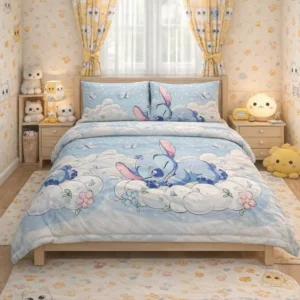 Cute Sleeping Stitch Kids Bedsheet
