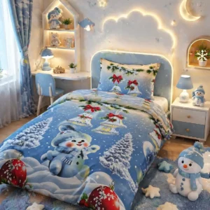 Snowman Winter Kids Bedsheet